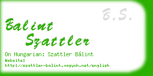 balint szattler business card